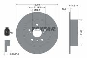 TEXTAR T92117000 Тормозной диск