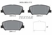 TEXTAR T2491501 Тормозные колодки дисковые на автомобиль HYUNDAI GENESIS