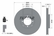 TEXTAR T92047200 Тормозной диск на автомобиль MAZDA 626
