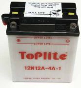TOPLITE 12N12A4A1 12V,12Ah,д. 136, ш. 81, в.161, объем 0,8, вес 4,2 кг,без электролита