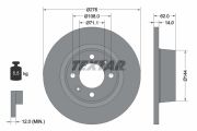 TEXTAR T92107900 Тормозной диск