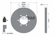 TEXTAR T92079600 Тормозной диск