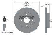 TEXTAR T92285603 Тормозной диск на автомобиль DAIHATSU OPTI