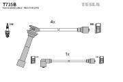 Tesla  Кабель зажигания, к-кт TESLA Suzuki Baleno Swift 89-99 1,3;1,6