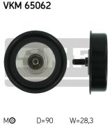 SKF VKM65062 Натяжной ролик, поликлиновой  ремень