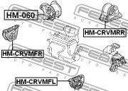 FEBEST FEHMCRVMRR ПОДУШКА ДВИГАТЕЛЯ ЗАДНЯЯ MT HONDA CR-V RD1/RD2 1997-2001 на автомобиль HONDA CR-V