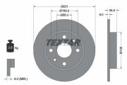 TEXTAR T92096600 Тормозной диск на автомобиль MAZDA MX-5