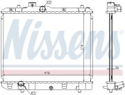 NISSENS NIS630707 Радиатор OP AGILA B(07-)1.0 i 12V(+)[OE 17700-73KA0] на автомобиль OPEL AGILA