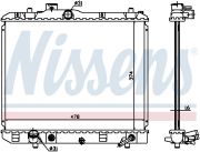 NISSENS NIS630706 Радиатор OP AGILA B(07-)1.2 i 16V(+)[OE 17700-73KB0] на автомобиль OPEL AGILA