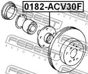 FEBEST FE0182ACV30F Подшипник ступицы колеса передний TOYOTA CAMRY ACV3#/MCV3# 2001-2006 на автомобиль LEXUS ES