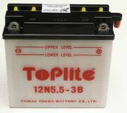 TOPLITE  12V,5,5Ah,д. 138, ш. 61, в.131, объем 0,4, вес 2,4 кг,без электролита