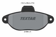 TEXTAR T2136502 Тормозные колодки дисковые