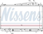 NISSENS NIS61639 Радиатор CT/GMC EVANDA(02-)2.0 i 16V(+)[OE P96278702] на автомобиль CHEVROLET EVANDA