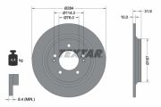 TEXTAR T92293103 Тормозной диск на автомобиль KIA NIRO