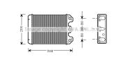 AVA AMS6102 Радиатор печки C/ T/ W 123 [OE. 001.835.7801] на автомобиль MERCEDES-BENZ 123