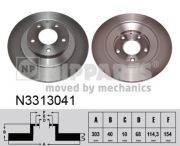 NIPPARTS N3313041 Тормозной диск на автомобиль MAZDA CX-5