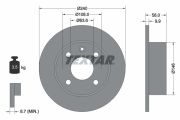 TEXTAR T92023000 Тормозной диск