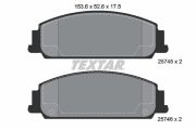 TEXTAR T2574501 Тормозные колодки дисковые