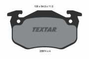TEXTAR T2097401 Тормозные колодки дисковые на автомобиль CITROEN ZX