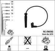 NGK NGKRCDW302 Комплект высоковольтных проводов на автомобиль DAEWOO REZZO