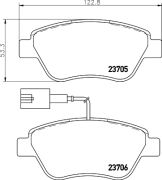 TEXTAR T2370502 Тормозные колодки дисковые на автомобиль FIAT IDEA