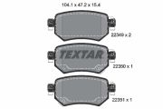 TEXTAR T2234901 Тормозные колодки дисковые на автомобиль MAZDA 6