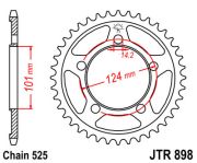 JT SPROCKETS MO11555741 Звезда 41зуб. KTM 950 Supermoto `06- на автомобиль KTM 990