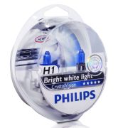PHILIPS PHI12258CVS2 Автомобильная лампа: 12 [В] (к-кт 2шт) H1 Cristal Vision + 2x W5W 55W цоколь P14,5s