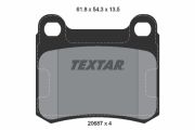 TEXTAR T2068703 Тормозные колодки дисковые на автомобиль MERCEDES-BENZ 190