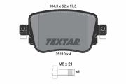 TEXTAR T2511001 Тормозные колодки дисковые