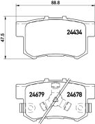 TEXTAR T2443402 Тормозные колодки дисковые на автомобиль HONDA CROSSTOUR