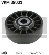 SKF VKM38001 Натяжной ролик, поликлиновой  ремень на автомобиль MERCEDES-BENZ E-CLASS