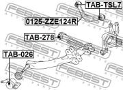 FEBEST FE 0125-ZZE124R Важіль підвіски (тяга)
