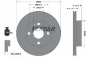 TEXTAR T92061500 Тормозной диск