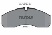 TEXTAR T2916002 Тормозные колодки дисковые