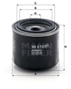 MANN MFW81181 Масляный фильтр на автомобиль SUZUKI SWIFT
