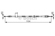 BOSCH 1987482364 Трос, стояночная тормозная система на автомобиль JEEP GRAND