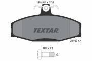 TEXTAR T2166201 Тормозные колодки дисковые на автомобиль SKODA FELICIA