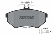 TEXTAR T2016801 Тормозные колодки дисковые