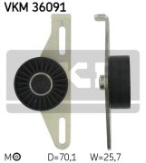 SKF VKM36091 Натяжной ролик, поликлиновой  ремень на автомобиль RENAULT MEGANE