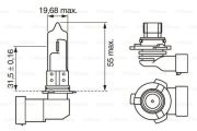 BOSCH 1987302152 Автомобильная лампа HB3 standart 12V WV на автомобиль ALFA ROMEO 166