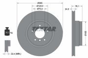 TEXTAR T92161205 Тормозной диск