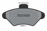 TEXTAR T2409901 Тормозные колодки дисковые на автомобиль FORD MUSTANG