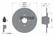 TEXTAR T92081200 Тормозной диск на автомобиль RENAULT CLIO