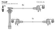 TESLA TEST522P Комплект высоковольтных проводов на автомобиль TOYOTA CAMRY