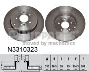 NIPPARTS N3310323 Тормозной диск на автомобиль HYUNDAI GENESIS