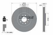 TEXTAR T92145103 Тормозной диск