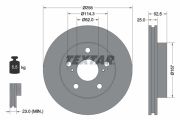 TEXTAR T92080800 Тормозной диск на автомобиль TOYOTA ESTIMA
