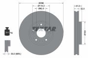 TEXTAR T92237503 Тормозной диск на автомобиль TOYOTA CROWN
