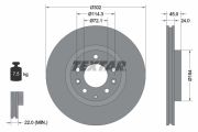 TEXTAR T92261503 Тормозной диск на автомобиль MAZDA RX-8